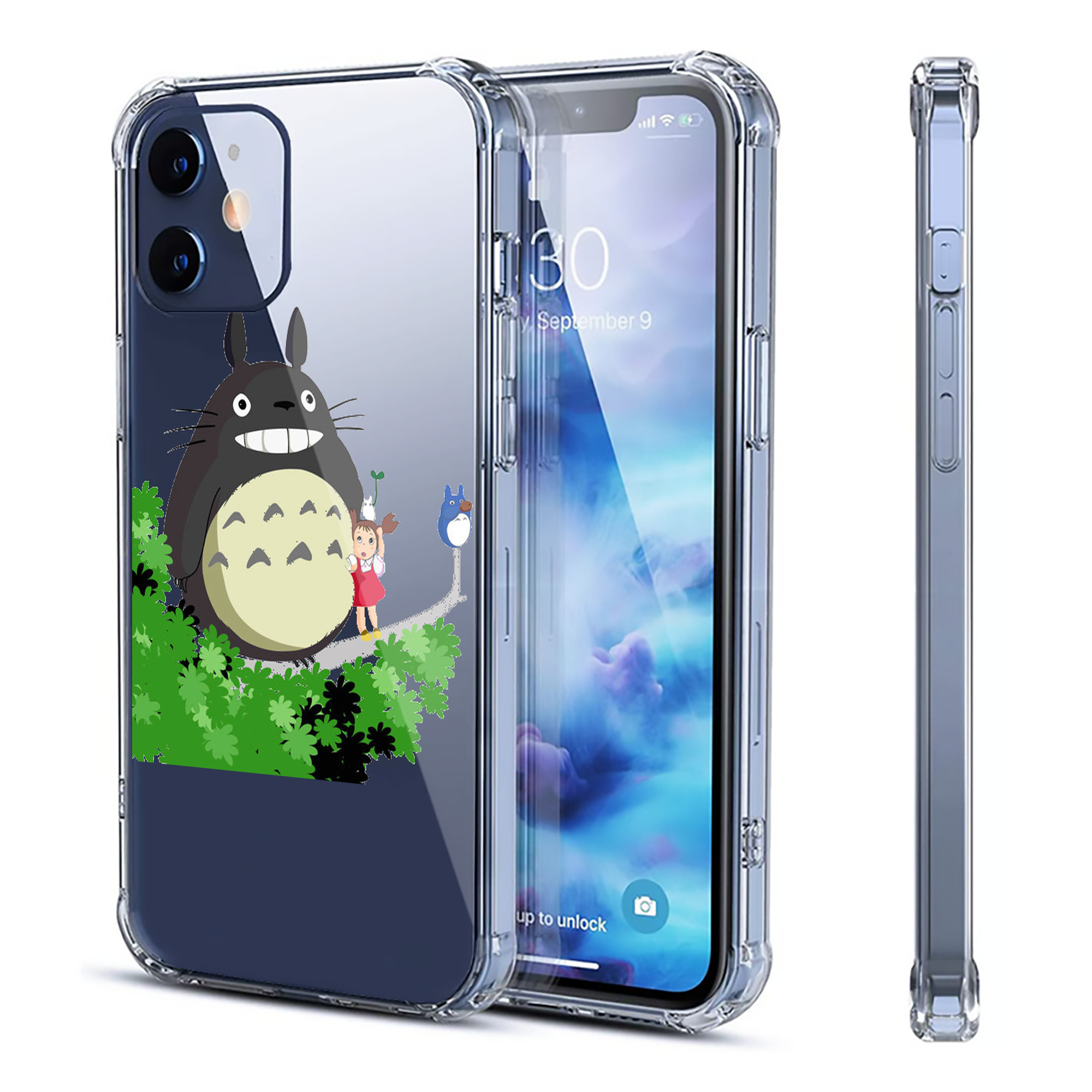 （画像用） となりのトトロ 草壁メイ 草壁サツキ My Neighbor Totoro Satsuki Kusakabe Mei Kusakabe 【iPhone 12シリーズ対応】透明スマホケース（クリアソフトケース）